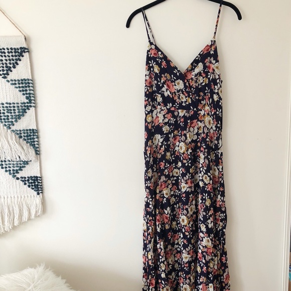 Lulus Dresses & Skirts - Lulu’s Everlasting Bliss Floral Maxi Dress - Navy